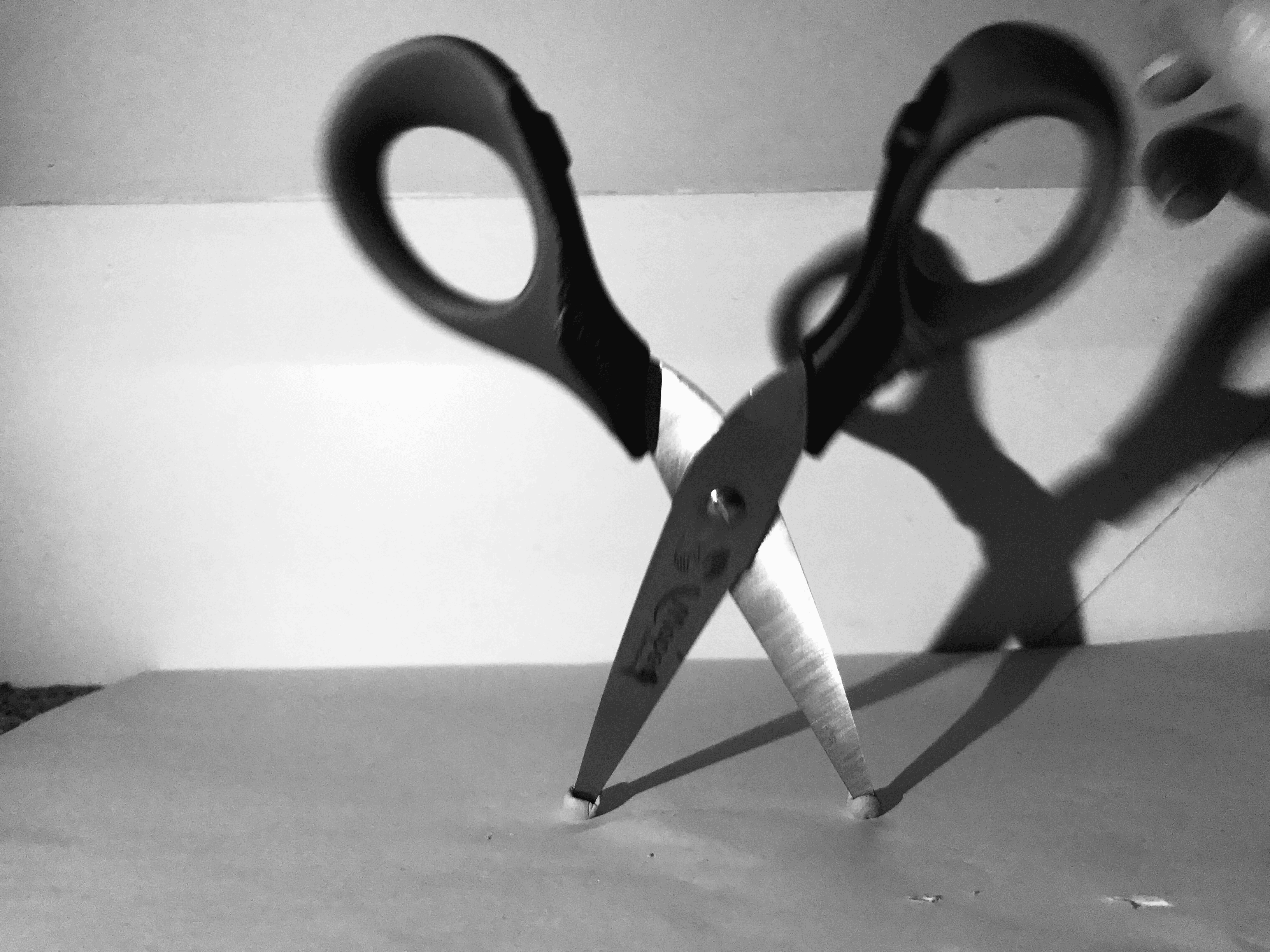 Black And White Pair Of Scissors
